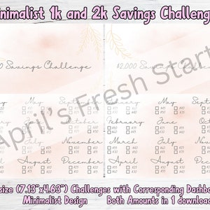 1k and 2k Minimalist Savings Challenges