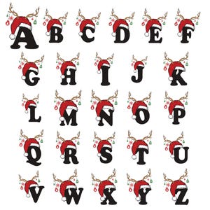 Paquete de letras navideñas abc SVG, diseño de camiseta navideña, sublimación png, idea de regalo de Navidad personalizado, nombre de familia