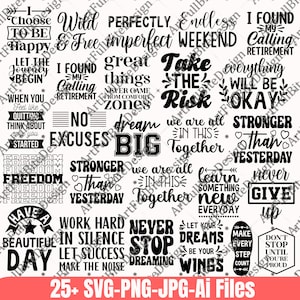 Psychische Gesundheit SVG Bundle | Sarkasmus SVG Bundle | Glaube Png Ai | Sarkastisches Bundle Schmuck | Inspirierende Svpng Bundle | Motivierendes SVG-Bundle