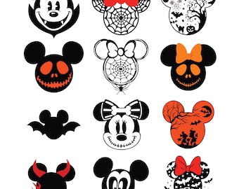 Halloween Mouse And Friends Svg Bundle, Trick Or Treat Svg, Spooky Vibes Svg, Halloween Family Trip Svg, Disney Halloween Svg