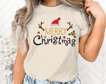 Merry Christmas svg, merry xmas svg, Christmas quote svg, Christmas silhouette svg , christmas vector,Reindeer svg, Cricut Cut Files