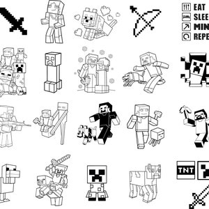 Mncrft SVG, Game Head Svg, Gaming Svg, Craft Clipart, Mncrft Gamer Svg, Mine Png, Descarga instantánea Png Pdf Svg, Gamer Quotes Svg