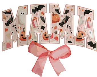 Retro Halloween Mama PNG SVG, Retro Halloween SVG, Groovy Halloween Sublimacja Projekty, Halloween Png, Straszna Mama Svg, Jesień Mama Png
