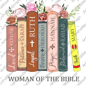 Donne della Bibbia Png Sublimazione Design Download / Boho Donne della Bibbia PNG ad alta risoluzione / Donne forti Svg / Boho Self Care Love AI