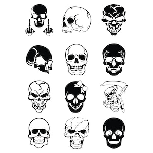 Skull svg bundle, Skull png, sugar skull svg for cricut, punisher skull svg, skull silhouette, skull vector, Instant Download