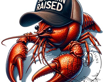 Crawfish png, Southern Raised png, Bayou png, Creole PNG, Southern Raised sublimation, Digital Download, Southern Pride
