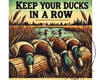 Duck Hunting png, Duck Hunting sublimatie wrap, Duck Hunt T-shirt Duck Hunting mok ontwerp Instant Download afdrukbestand, Ducks op een rij, png
