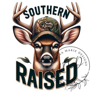 Deer Hunting PNG, Whitetail Deer Png, Southern Raised Png, Southern Pride, Deer Shirt Design, Sublimation File, DTF File, Digital Download
