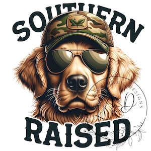 Golden Retriever png, Southern Raised png, Pojkejakt png, Jakthund PNG, Southern Raised sublimering, Digital Nedladdning bild 1