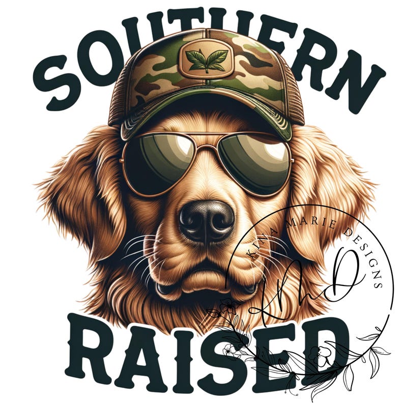 Golden Retriever png, Southern Raised png, Pojkejakt png, Jakthund PNG, Southern Raised sublimering, Digital Nedladdning bild 1