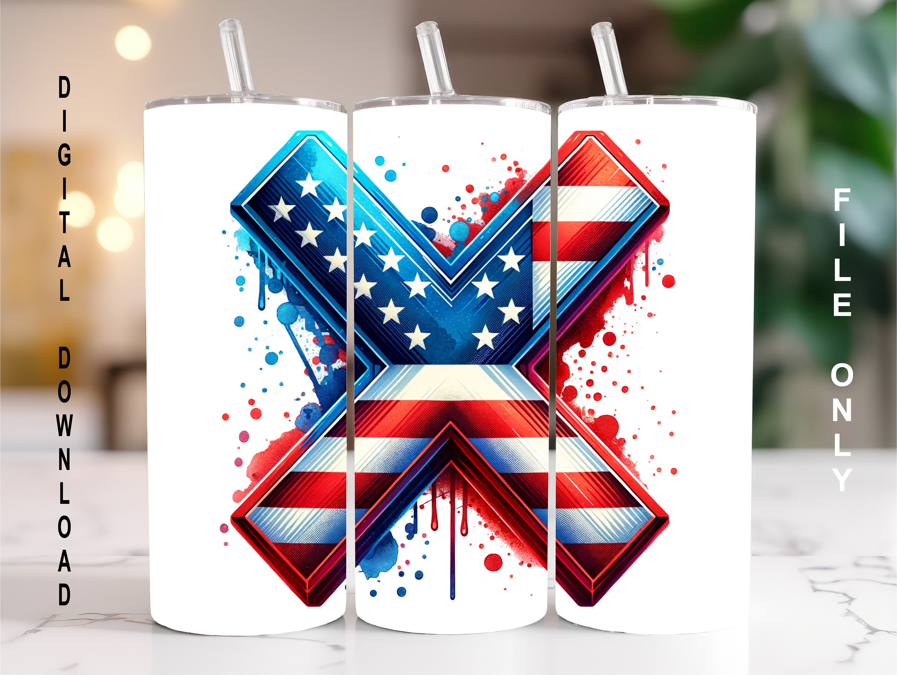 アメリカ国旗 X GenX 世代 - T シャツ、タンブラー用のアメリカ国旗