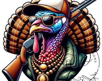 Shotgun Turkey png, Turkey hunting png, Turkey hunting sublimation, Funny turkey shirt design, Turkey hunting shirt design, Digital Download
