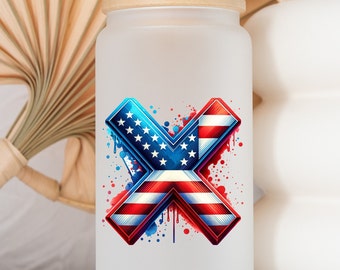 アメリカ国旗 X GenX 世代 - T シャツ、タンブラー用のアメリカ国旗