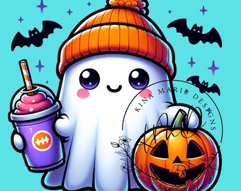 Cute Ghost png, Halloween png, Coffee png, Bougie png, Bougie Ghost, Here For The Boos, Sticker png, Mug png, Trending png, pod, dtf, JPG