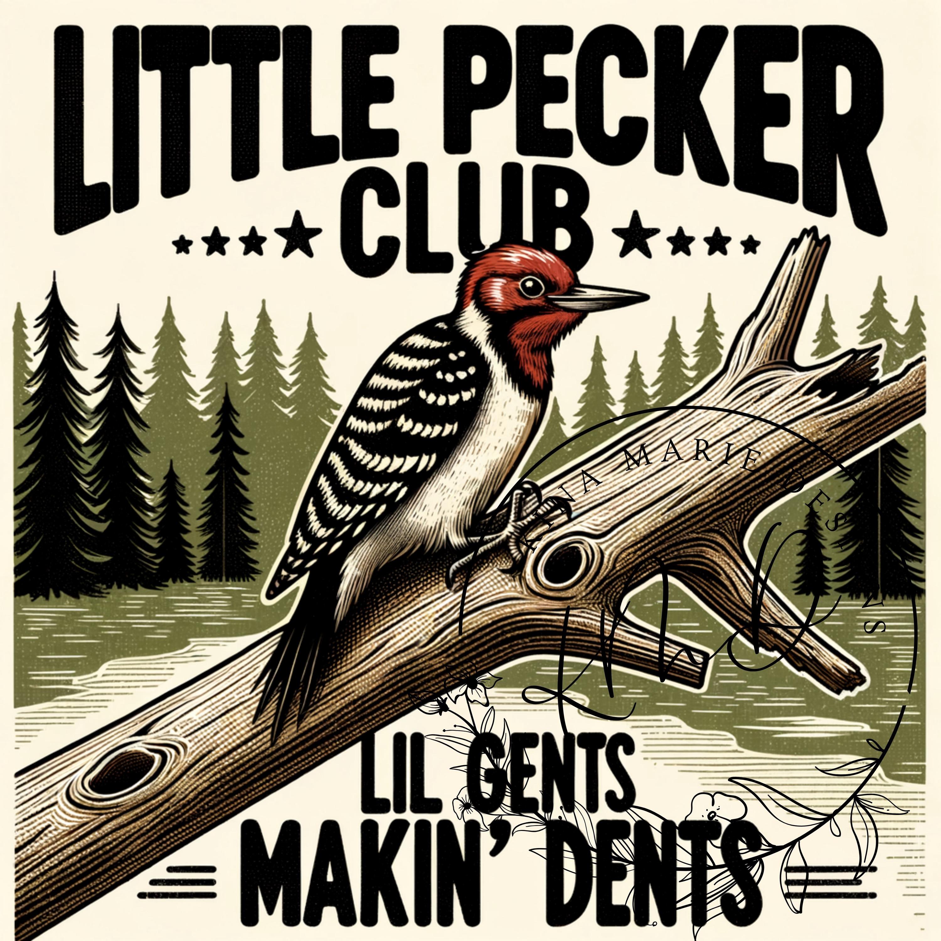 Funny Little Pecker Club PNG, Wood Pecker Design, Rude Design, DIGITAL DOWNLOAD, Sarcastic T Shirt, Jpg pod dtf Sublimation