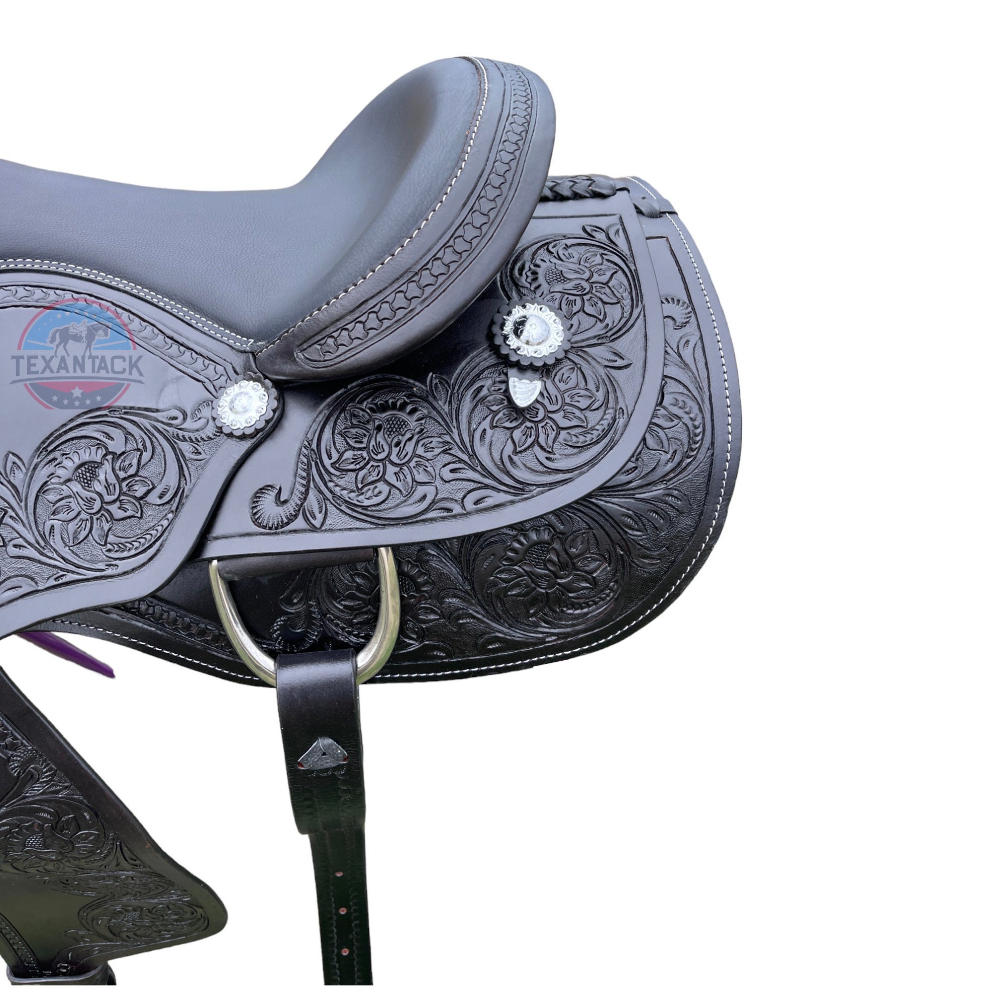 Selle de cheval occidentale faite à la main 15 16 17 18 Pleasure Trail
