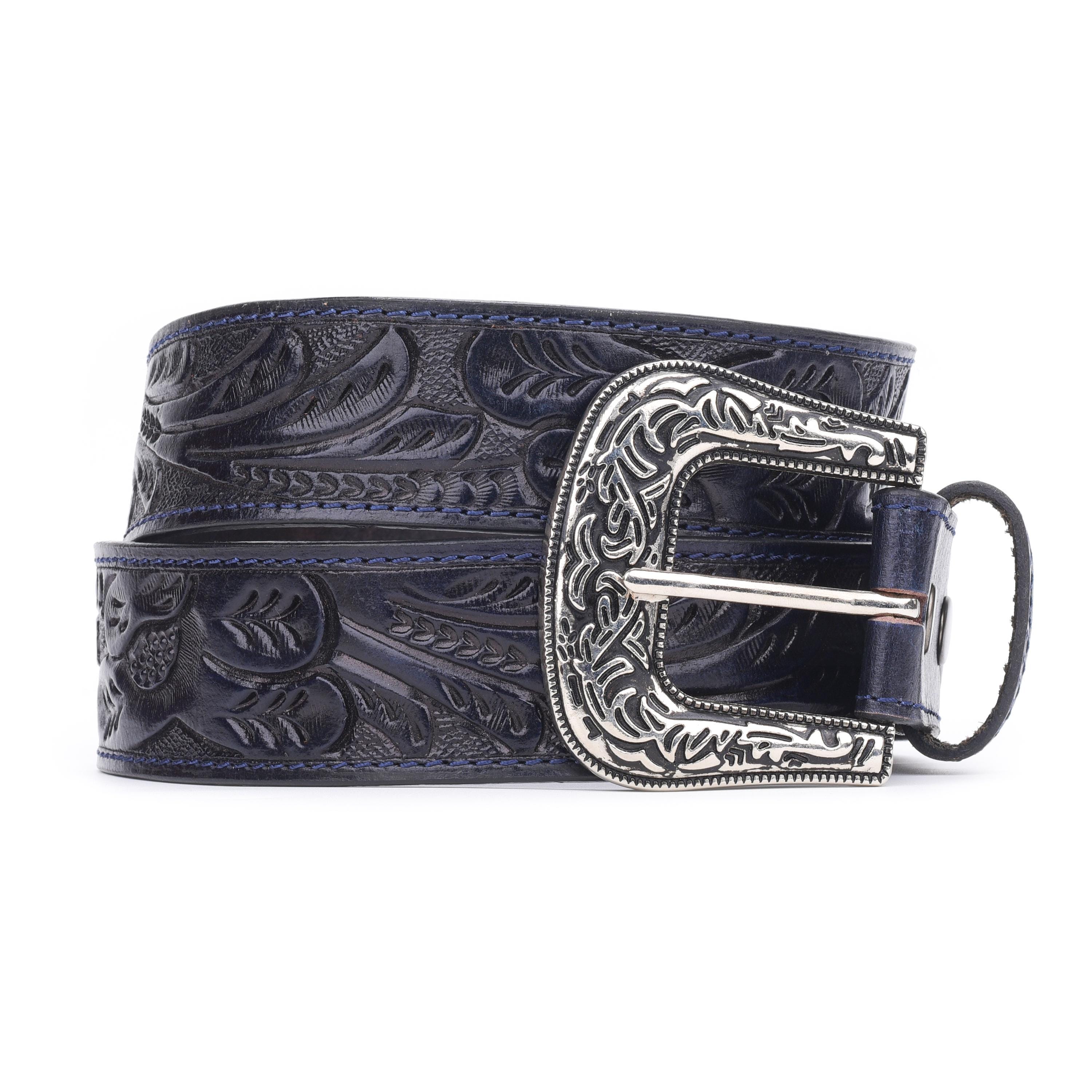 Beautiful genuine leather belt with silver embellishments in EUC SZ XLG ? West Star Texas Rhinestone Belts St.Jude Jesus Western-Style  main image 2
