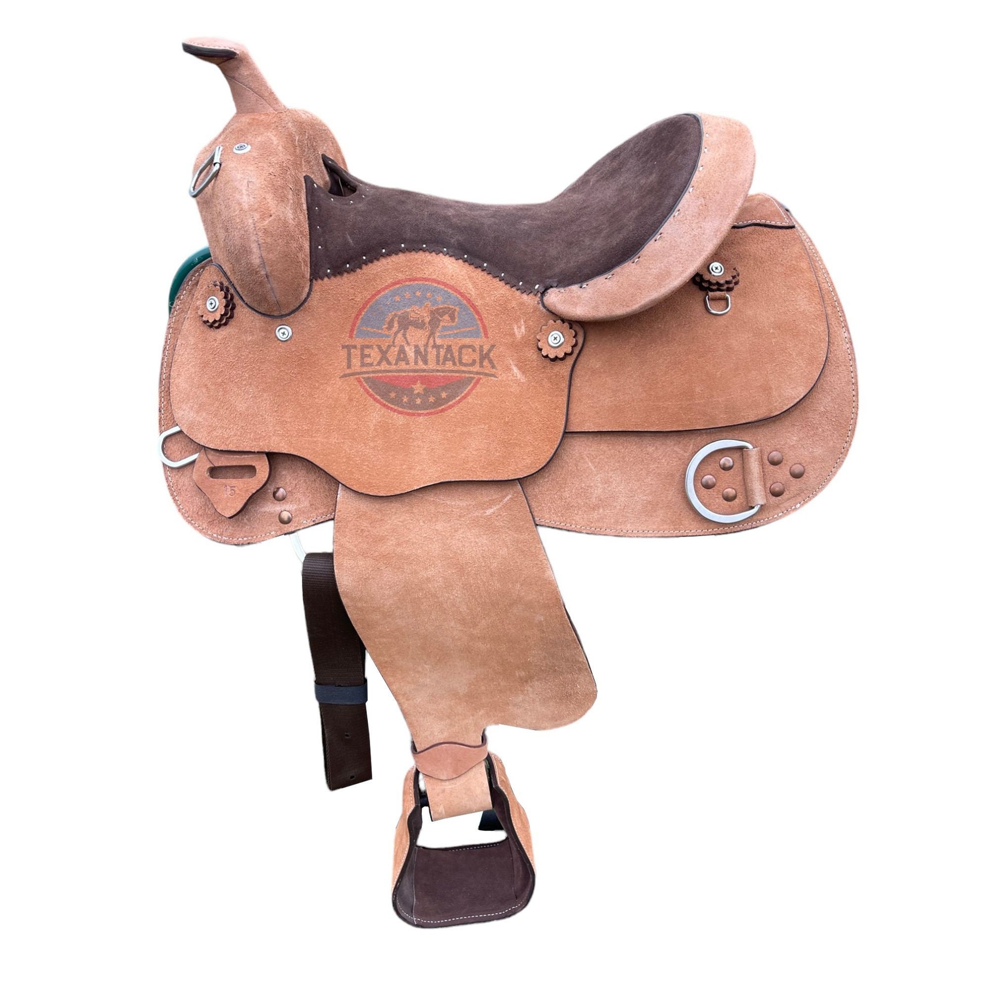 Premium Leather Western Saddle for Trail Riding & Ranch Work – Full Quarter Horse Bar – Comfortable Horse Tack 14”-16” – Free Shipping
