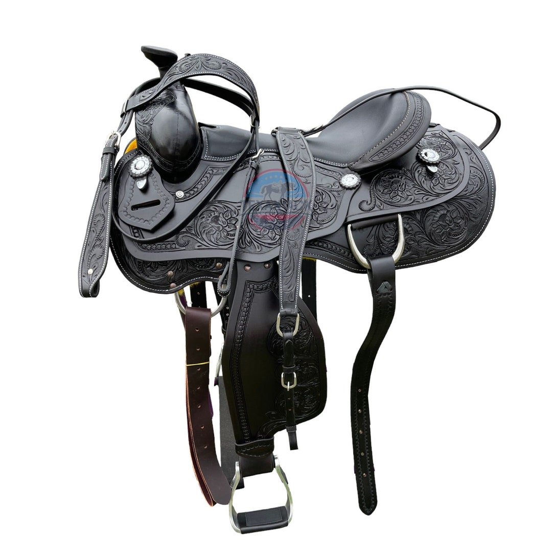 Selle Western Handmade, Cuir Marron, Taille 16", Type Penning/All Event, Neuve