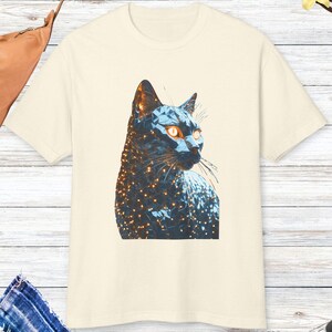 Purple Cat Shirt, Women's Clothing, Cat T-shirts, Kitty