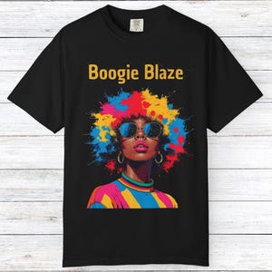 Afro Pop Black Women Watercolor Graphic Shirt, Unisex Garment-Dyed T-shirt, Juneteenth Tee, Black History Activism, African American, boogie