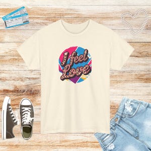 Leopard Love Unisex Tee Shirt - Valentine&#39;s Day & Wedding Gift, Romantic Animal Print Top, Valentine&#39;s Day Shirt, Love Leopard Tshirt, Heart