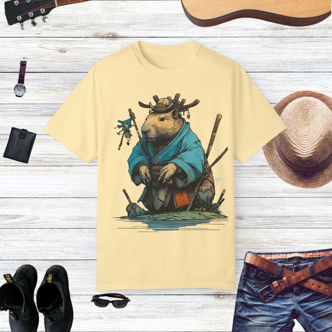 thumbnail image 2 of Langarmshirt Kinder Capybara Japan Surfen T-Shirt - Kanagawa Wave 2 of 13