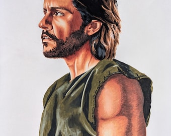 Original Drawing of Peter from The Chosen – Christian Wall Art, Marker and Acrylic Painting
