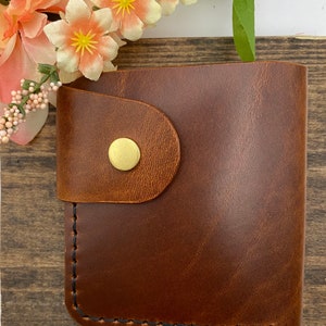 Carteira em couro natural. porta-cartão porta-moedas masculino ou feminino.