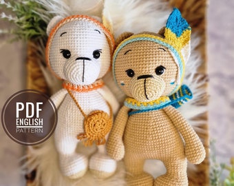 Boho Bears Amigurumi Crochet Pattern: Barry and Berry DIY Decor (PDF)