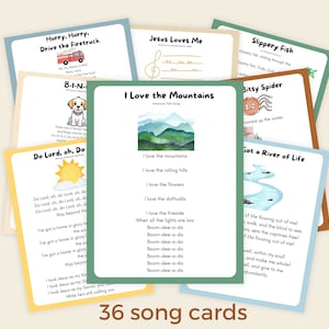 Kinderreimkarten Christliche Bibelliedkarten Digitaler Download