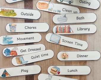Toddler Daily Routine Cards: Visual Schedule, Homeschool Printable (Digital Download)