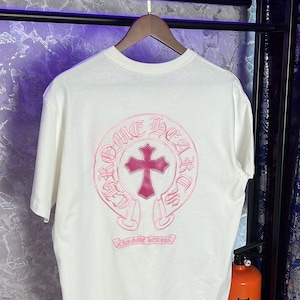 Vintage Chrome Hearts Tee Shirt Tshirt White Pink - Etsy