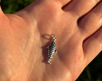 Sterling Silver Sardine Charm | Fish Charm | Charms | Silver Charm