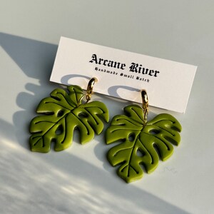 Monstera Earrings | Plant Earrings | Summer Earrings | Monestera Jewelry
