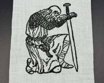 Knight Patch | Patches | Linocut Patch | Linocut | Patch