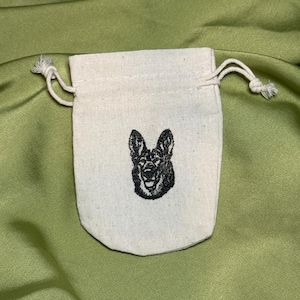 Kleiner Handgedruckter Deutscher Schäferhund Stash Bag