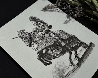 Knight Print | Medieval History Print | Dark History