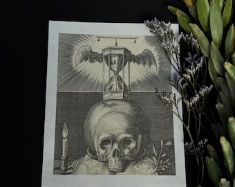 Impresión de Memento Mori / Impresión de historia del arte / Impresión gótica