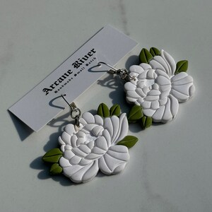 Peony Earrings | Flower Earrings | Summer Earrings | Plant Earrings | Peonies