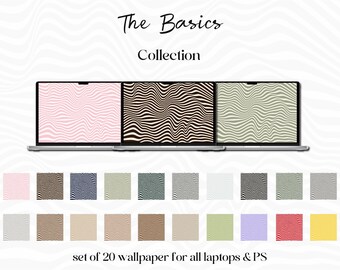 Minimalist Desktop Wallpaper: Neutral Wave Pattern (Digital Pattern)