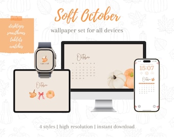 October Wallpaper Set | Fall for All Devices (Digital Download)