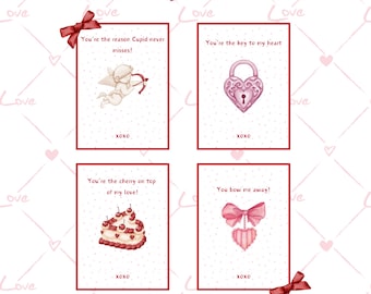 Mini Valentine's Day Cards: Printable Love Notes (Digital Download)