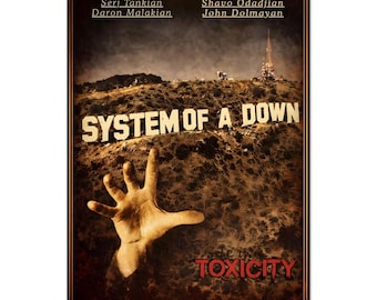 System Of A Down Toxicity Poster Alternative Metal Rock Band Music Wall Art Vintage Album Cover Decor