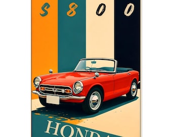 Spec Sheet Honda S800 (1966-1970) (car Photo Stat Info Specs