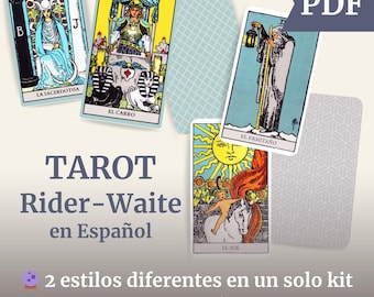 Kit 2 Mazos Tarot Rider Waite en Español | Edición Premium 2025 (Original Mejorado y Edición Premium Mejorada) – Descarga Digital Imprimible