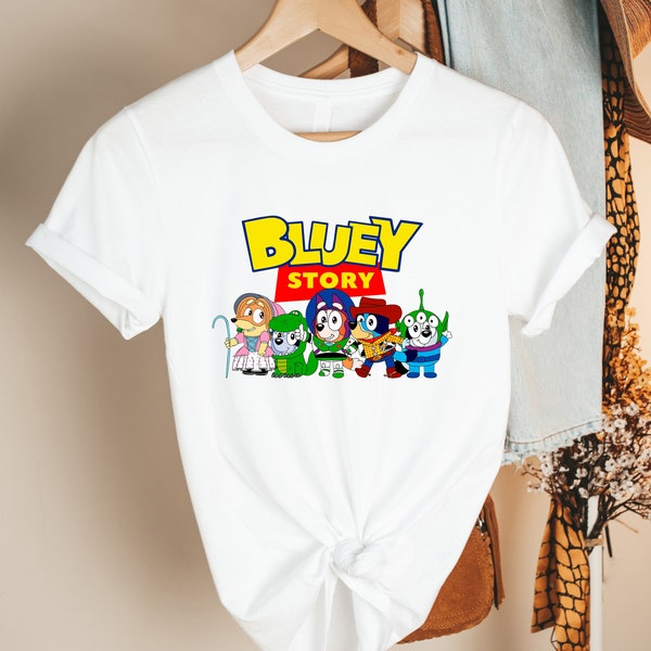 Bluey Story T-shirt, Disney Shirt, Vacation Shirt, Disneyworld Shirt, Toy Story Shirt, Bluey and Bingo, Cartoon Shirt, Birthday Shirt