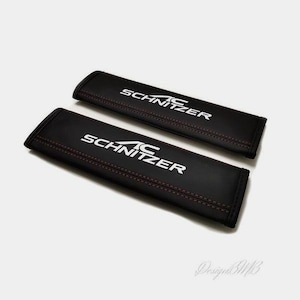2 Copricinture in pelle nera AC Schnitzer 240x65mm