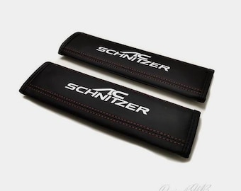 2 AC Schnitzer Black Leather Belt Covers 240x65mm