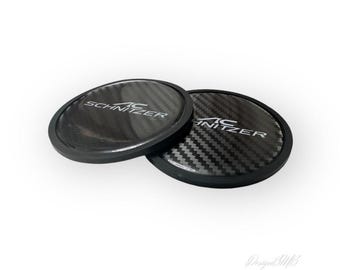 2 AC Schnitzer Carbon Fiber Coasters Black 70mm